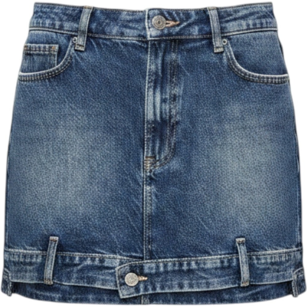 Viral Zara Super Chic TRF Double Inverted Waist Band Mini Y2K Streetwear Edgy M